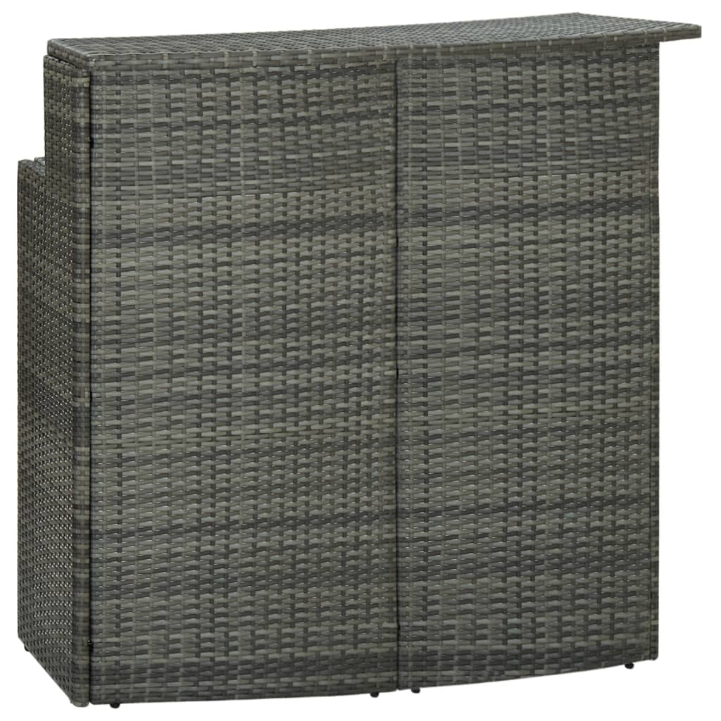 Set Bar da Giardino 3 pz con Cuscini Grigio | homemem39