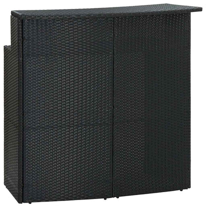Set da Bar da Giardino 5 pz con Cuscini Nero | homemem39