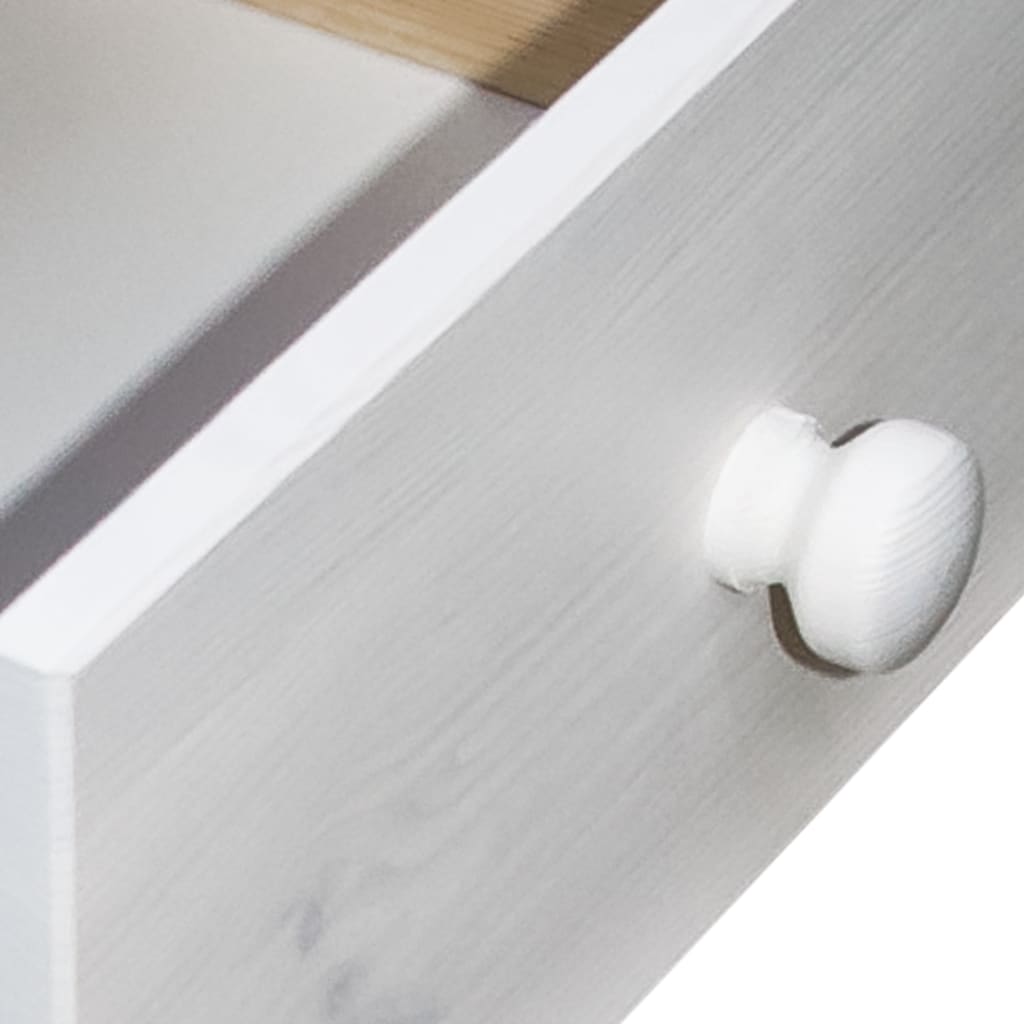 Comodino 43x34x40 cm in Legno Massello di Pino - homemem39