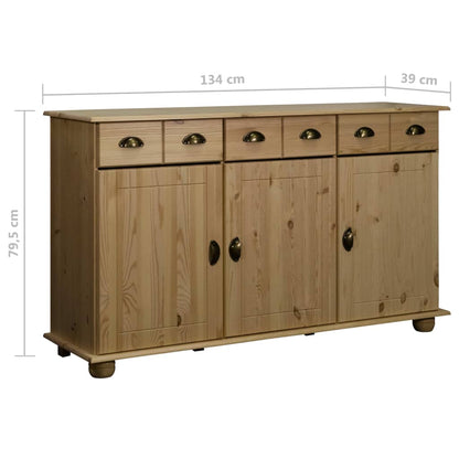 Credenza 134x39x79,5 cm in Legno Massello di Pino - homemem39