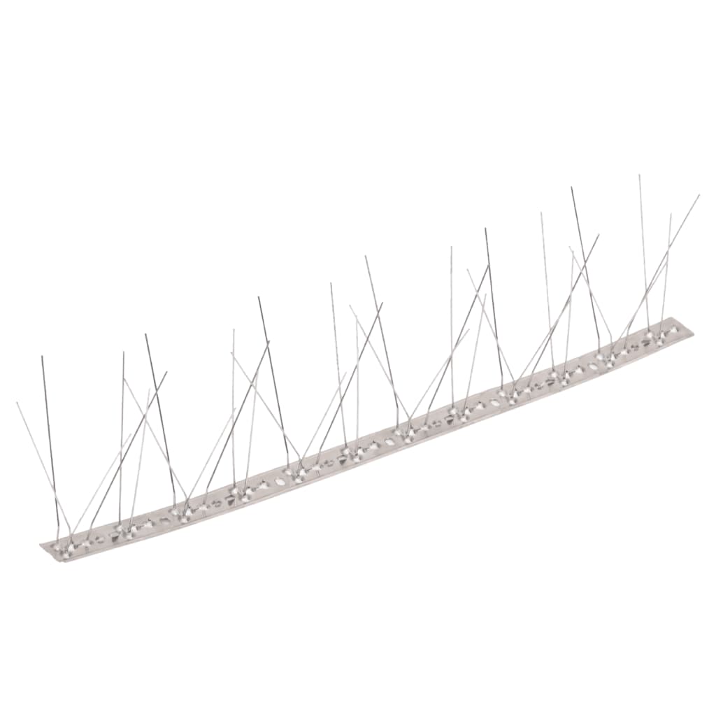 Set Dissuasori per Uccelli e Piccioni 20 pz Acciaio 5 File 10 m | homemem39
