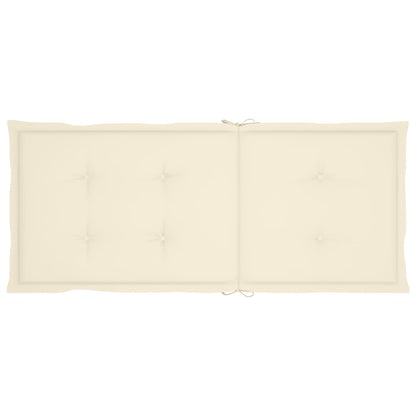 Sedie da Giardino 2 pz con Cuscini Crema in Massello di Teak - homemem39