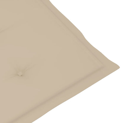 Sedie da Giardino 2 pz con Cuscini Beige Massello di Teak - homemem39