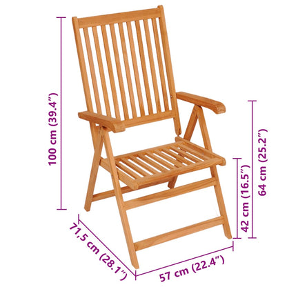 Sedie da Giardino 2 pz con Cuscini Verdi in Massello di Teak - homemem39