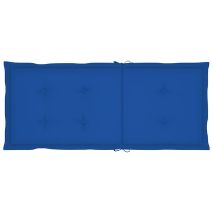 Sedie da Giardino 2 pz con Cuscini Blu Reale in Massello Teak - homemem39