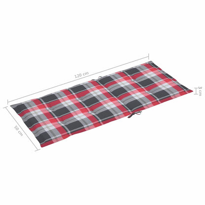 Sedie Pieghevoli 2 pz con Cuscino Rosso a Quadri | homemem39