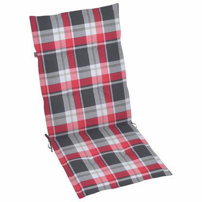 Sedie Pieghevoli 2 pz con Cuscino Rosso a Quadri | homemem39