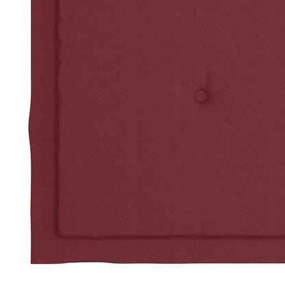 Sedie da Giardino 2 pz con Cuscini Rosso Vino Massello di Teak - homemem39