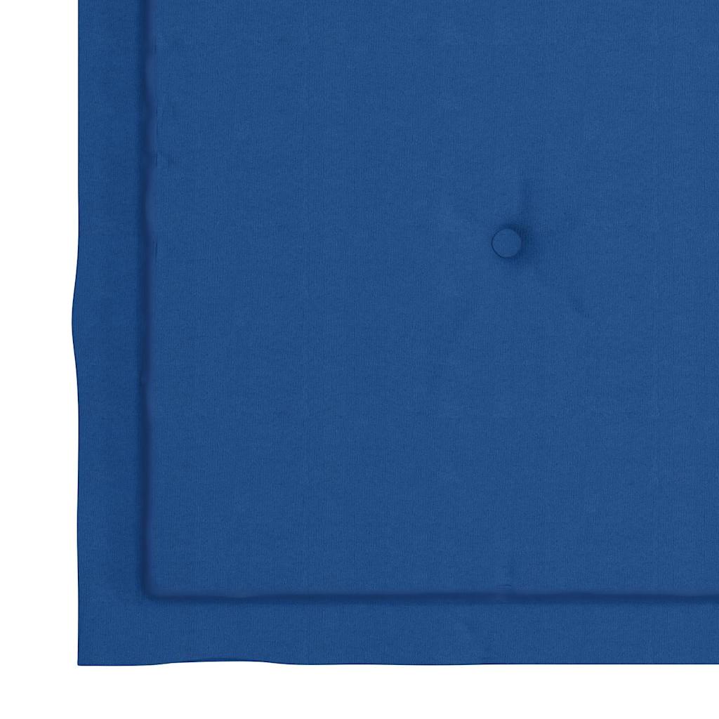 Sedie da Giardino 2 pz con Cuscini Blu Reale Massello di Teak - homemem39