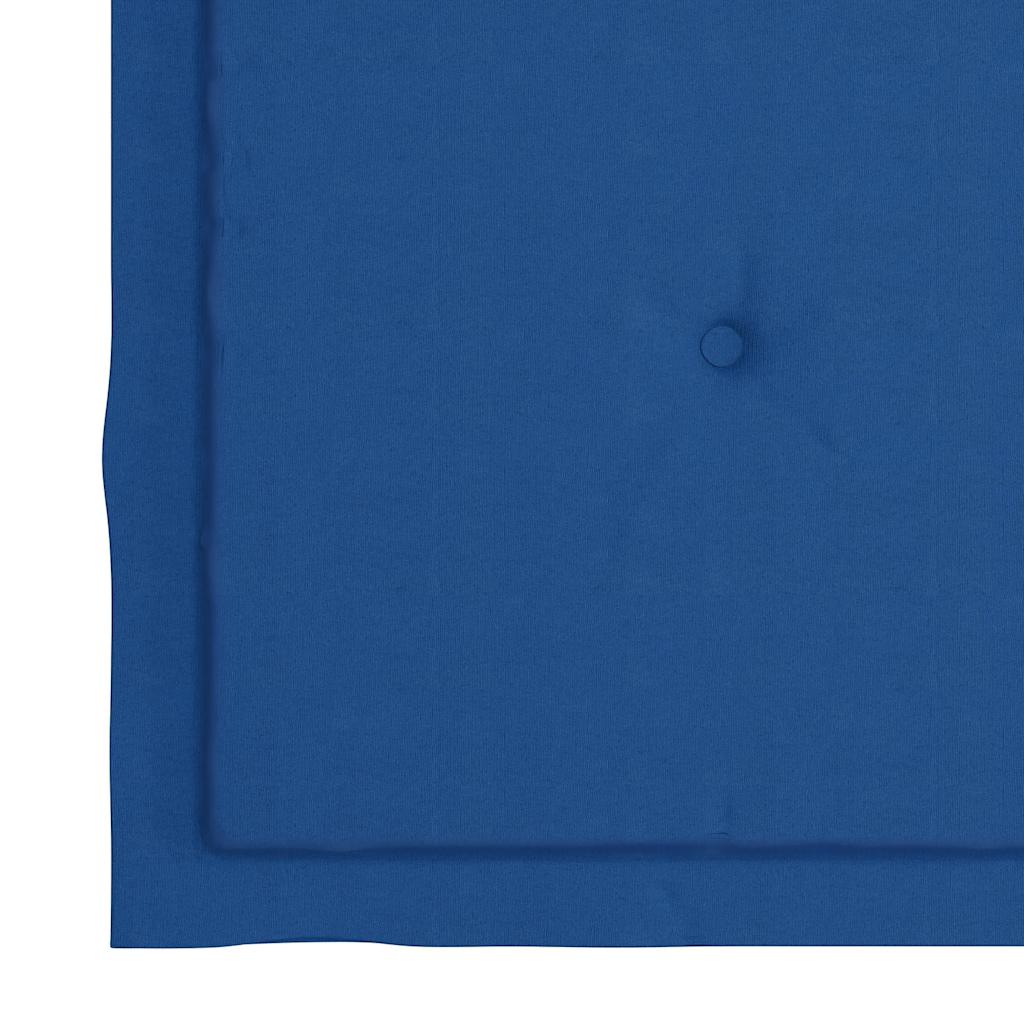 Sedie da Giardino 2 pz con Cuscini Blu Reale Massello di Teak - homemem39