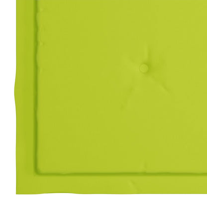 Sedie Giardino 2 pz e Cuscini Verde Brillante Massello di Teak - homemem39
