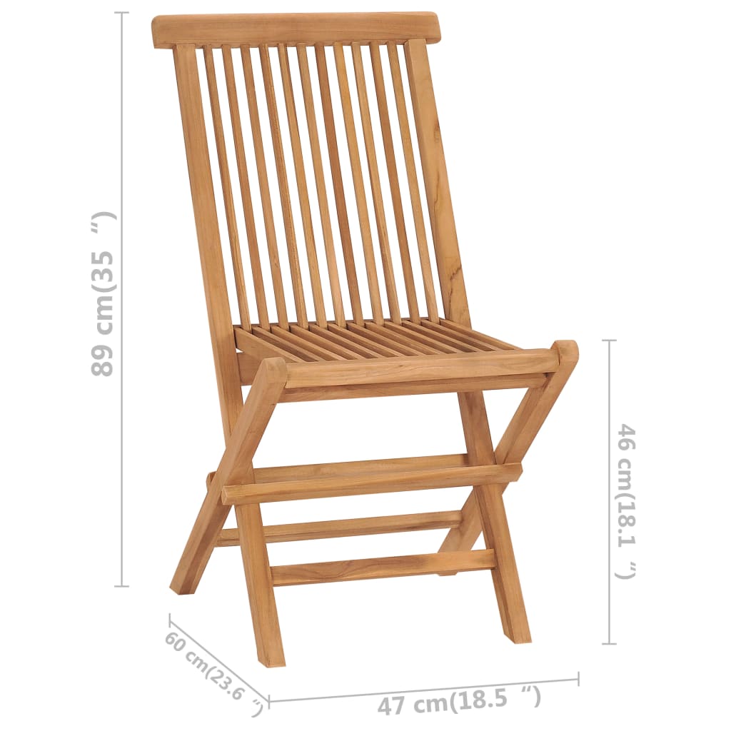 Sedie da Giardino con Cuscini Antracite 2 pz Massello di Teak - homemem39