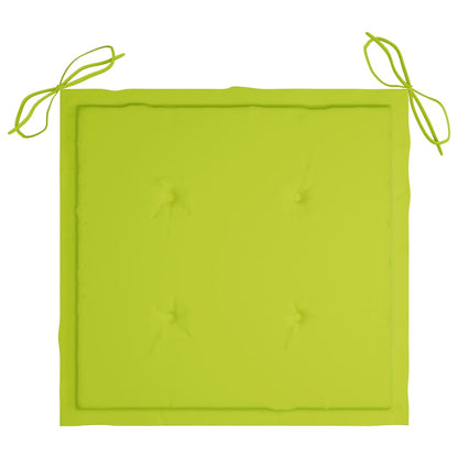 Sedie Giardino con Cuscini Verde Chiaro 2pz Legno Massello Teak - homemem39