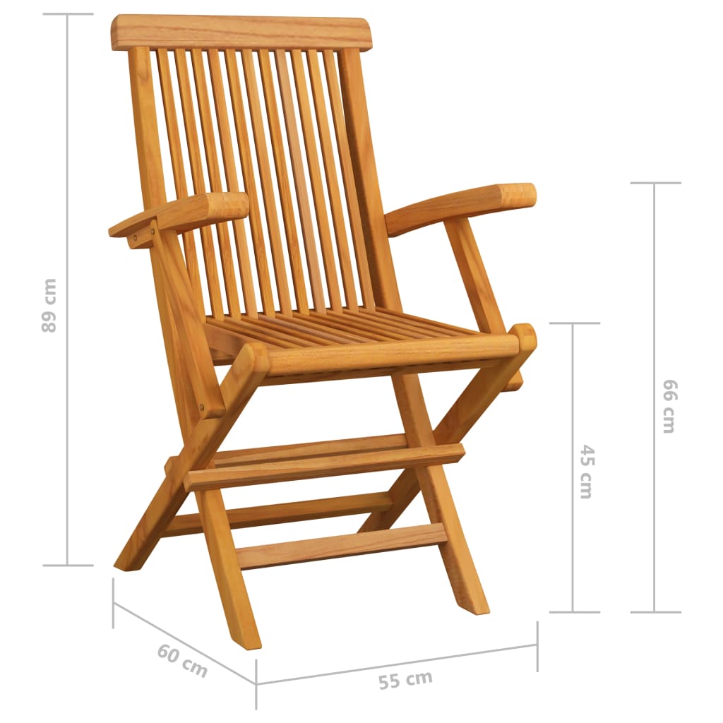 Sedie da Giardino Cuscini Motivo Quadri Rosso 2pz Massello Teak - homemem39