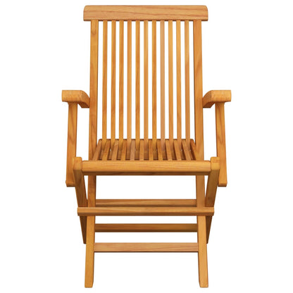 Sedie Giardino 3pz con Cuscini Bianco Crema Legno Massello Teak - homemem39