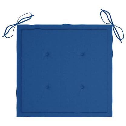 Sedie da Giardino con Cuscini Blu Reale 6pz Legno Massello Teak - homemem39