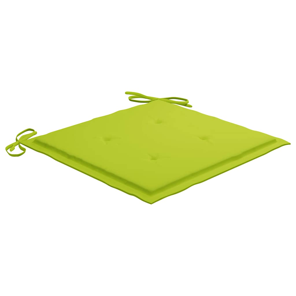 Sedie Giardino con Cuscini Verde Chiaro 6pz Legno Massello Teak - homemem39