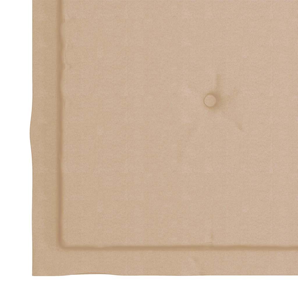 Sedia a Dondolo con Cuscino Beige in Massello di Teak | homemem39