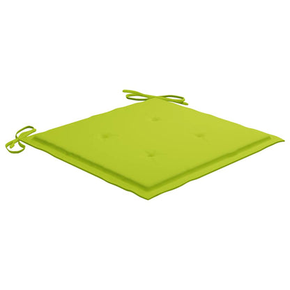 Sedia a Dondolo con Cuscino Verde Brillante in Legno di Teak - homemem39