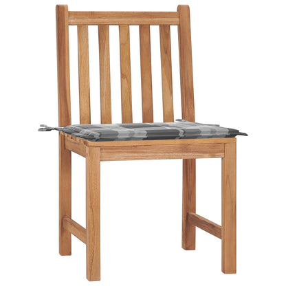 Sedie da Giardino 2 pz con Cuscini in Legno Massello di Teak - homemem39