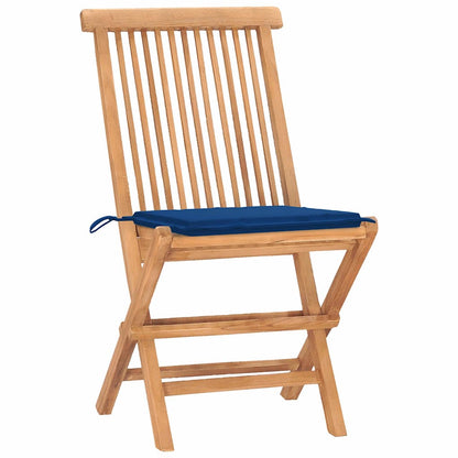 Set da Pranzo Giardino Pieghevole 3 pz Cuscino Massello di Teak - homemem39