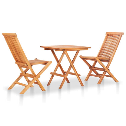 Set da Bistrot 3 pz con Cuscini Antracite in Massello di Teak - homemem39