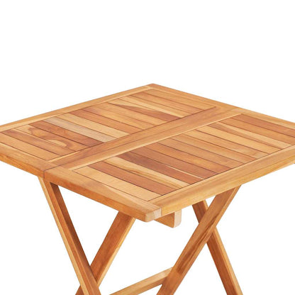 Set da Bistrot 3 pz con Cuscini Neri in Legno Massello di Teak - homemem39