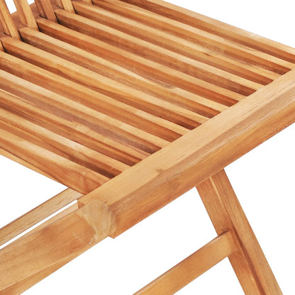 Set da Bistrot 3 pz con Cuscini Grigi in Legno Massello di Teak | homemem39