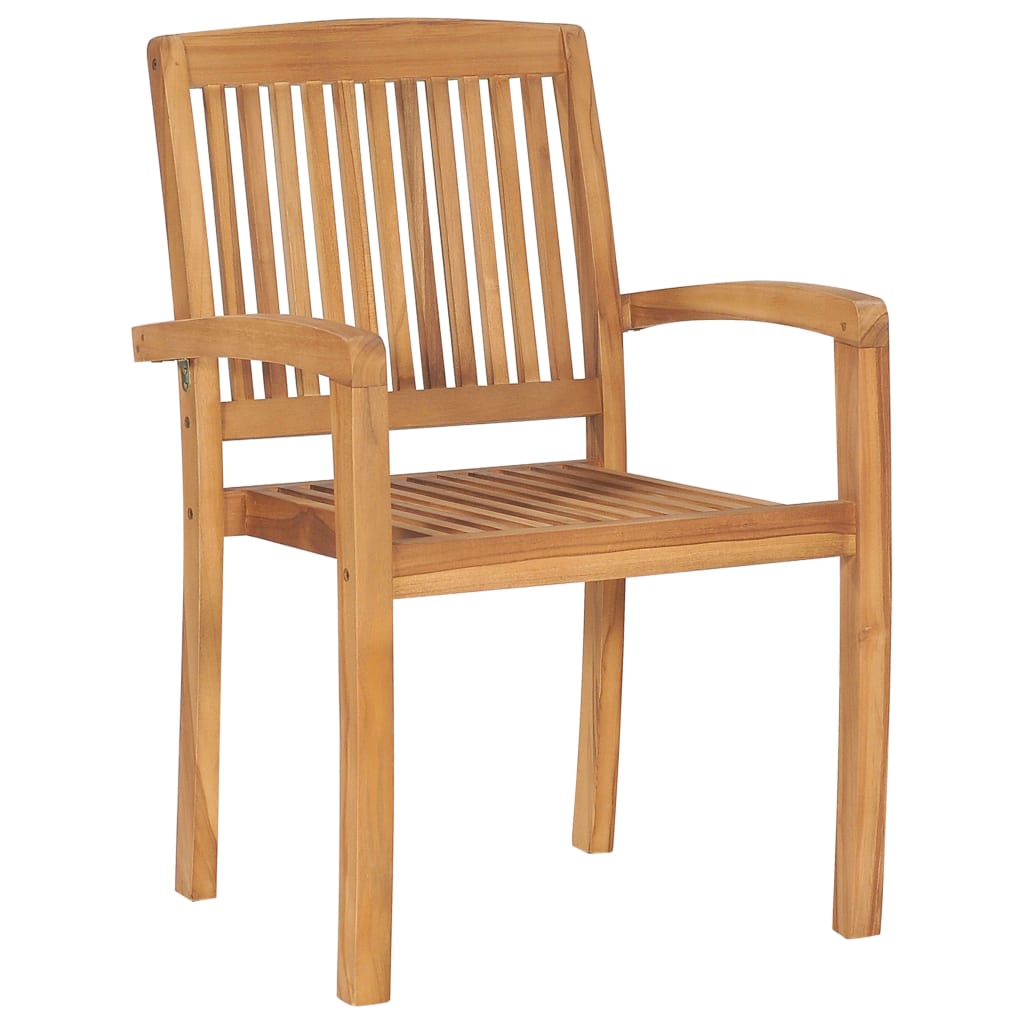 Sedie da Giardino 2 pz con Cuscini Crema Massello di Teak