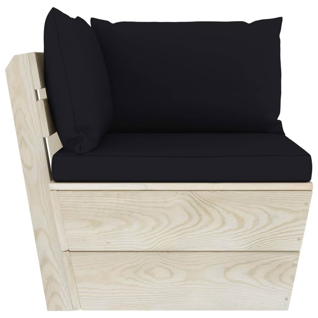 Divano da Giardino a 2 Posti su Pallet con Cuscini Legno Abete | homemem39