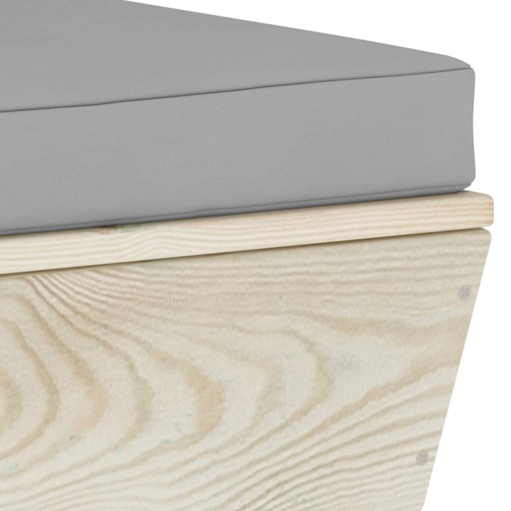 Divano da Giardino a 3 Posti su Pallet con Cuscini Legno Abete