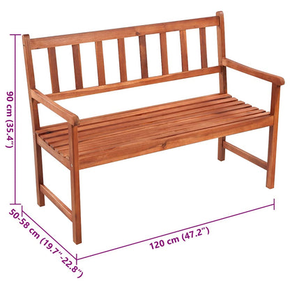 Panca da Giardino con Cuscino 120 cm in Massello di Acacia | homemem39