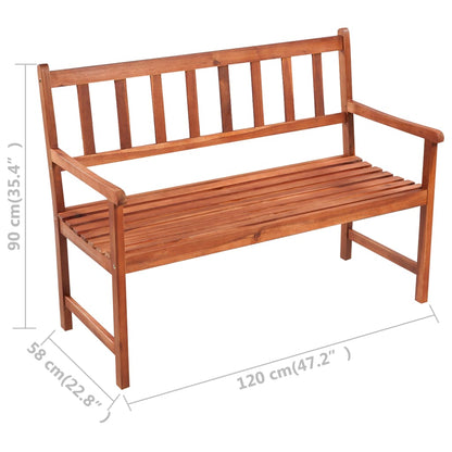 Panca da Giardino con Cuscino 120 cm in Massello di Acacia | homemem39