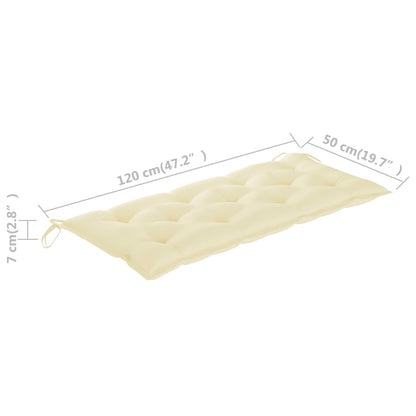 Panca da Giardino con Cuscino 120 cm in Massello di Acacia | homemem39