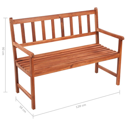 Panca da Giardino con Cuscino 120 cm in Massello di Acacia | homemem39