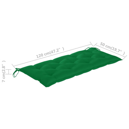Panca da Giardino con Cuscino 120 cm in Massello di Acacia | homemem39