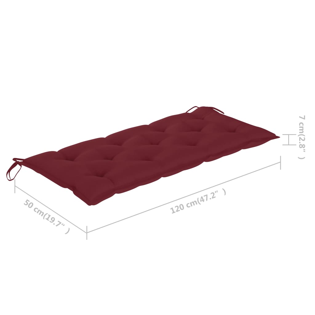 Panca da Giardino con Cuscino 120 cm in Massello di Acacia | homemem39