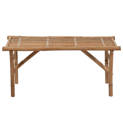 Panca da Giardino Pieghevole con Cuscino 118 cm in Bambù | homemem39