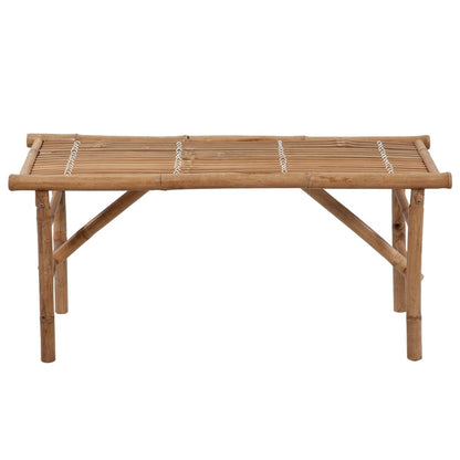 Panca da Giardino Pieghevole con Cuscino 118 cm in Bambù | homemem39