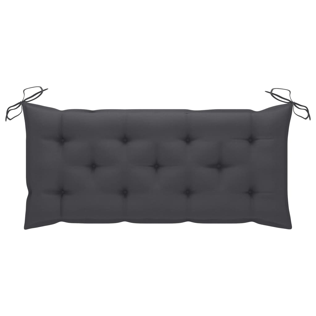 Panca da Giardino Pieghevole con Cuscino 118 cm in Bambù | homemem39