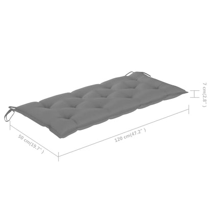 Panca da Giardino Pieghevole con Cuscino 118 cm in Bambù | homemem39
