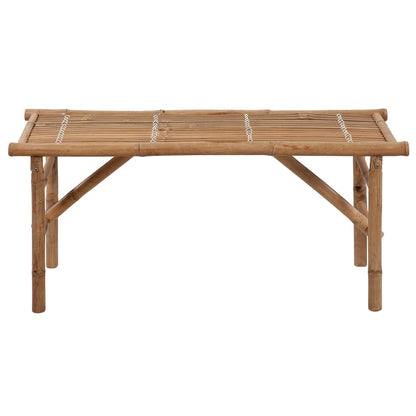 Panca da Giardino Pieghevole con Cuscino 118 cm in Bambù | homemem39