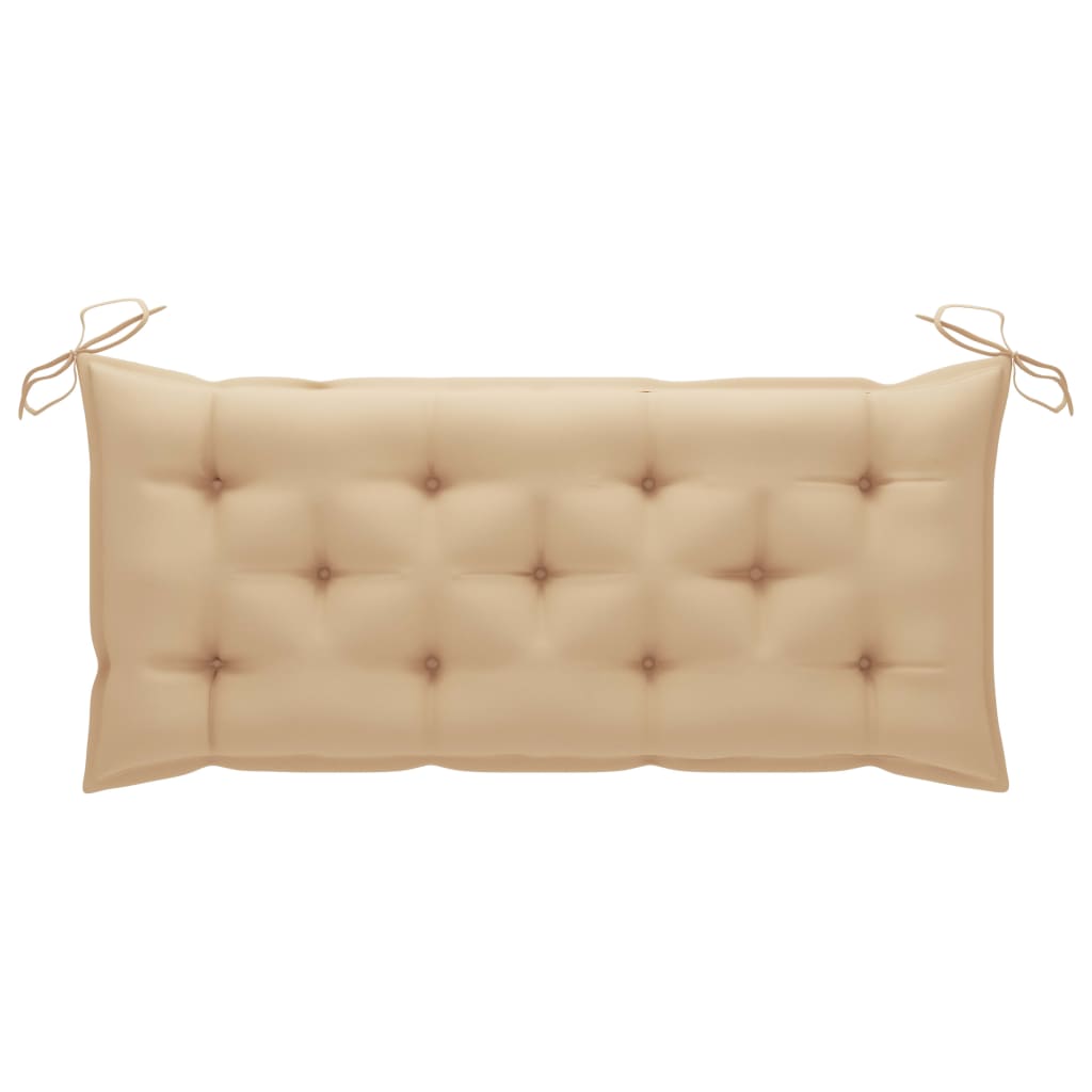Panca da Giardino Pieghevole con Cuscino 118 cm in Bambù | homemem39