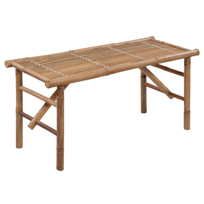 Panca da Giardino Pieghevole con Cuscino 118 cm in Bambù - homemem39