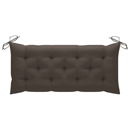 Panca da Giardino Pieghevole con Cuscino 118 cm in Bambù - homemem39