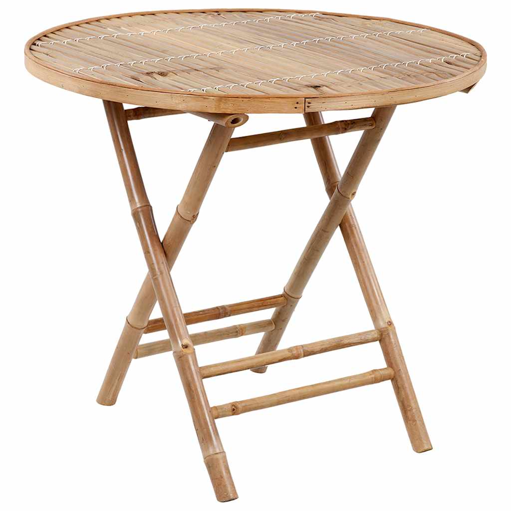 Set da Pranzo da Giardino 5 pz Pieghevole con Cuscini in Bambù - homemem39