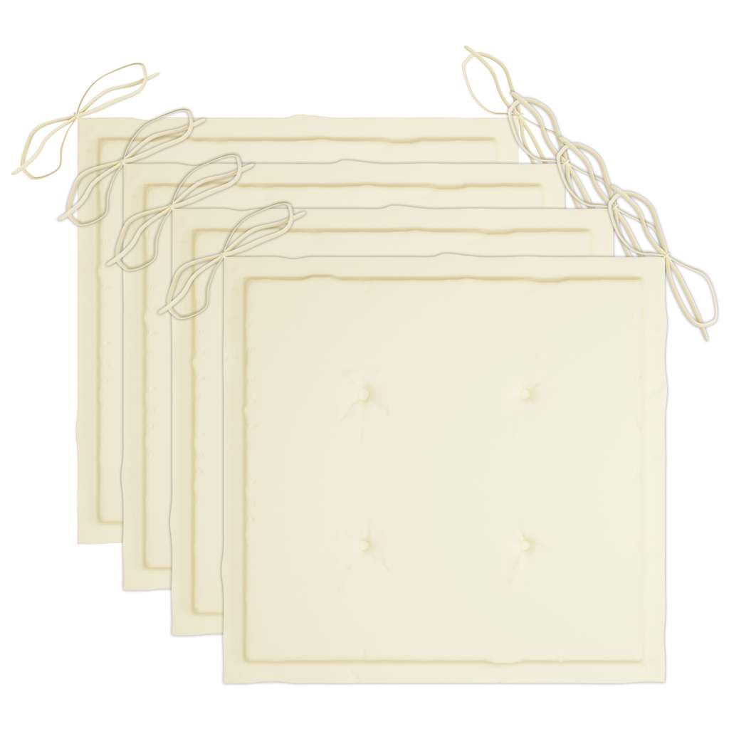 Set da Pranzo da Giardino 5 pz Pieghevole con Cuscini in Bambù - homemem39