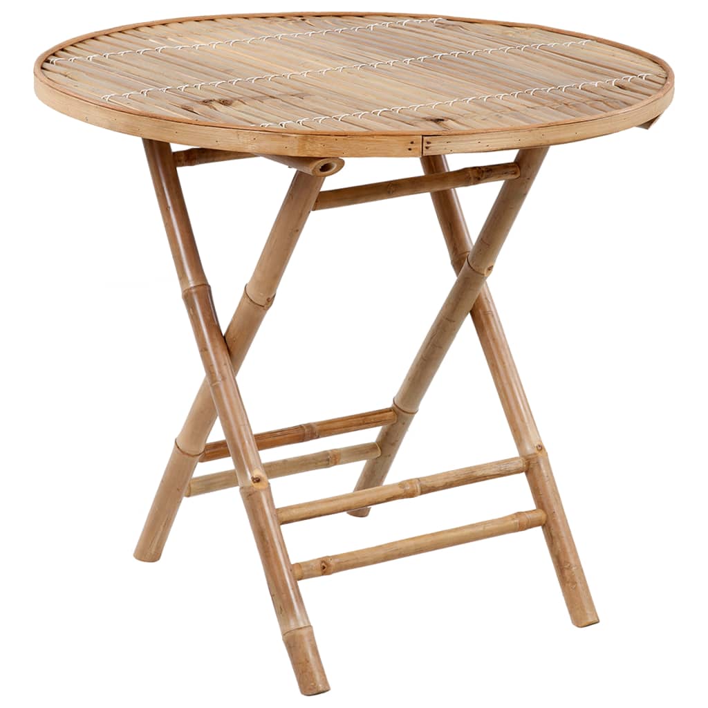 Set da Pranzo da Giardino 5 pz Pieghevole con Cuscini in Bambù | homemem39
