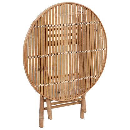 Set da Pranzo da Giardino 5 pz Pieghevole con Cuscini in Bambù | homemem39