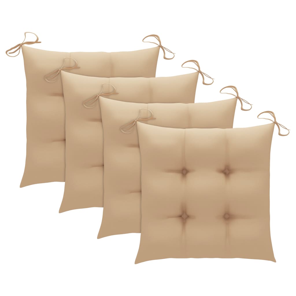 Set da Pranzo da Giardino 5 pz Pieghevole con Cuscini in Bambù | homemem39